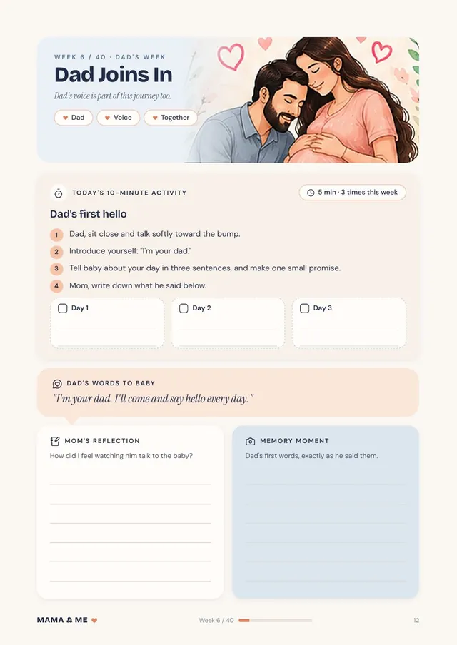 Week 6 · Dad Joins In page