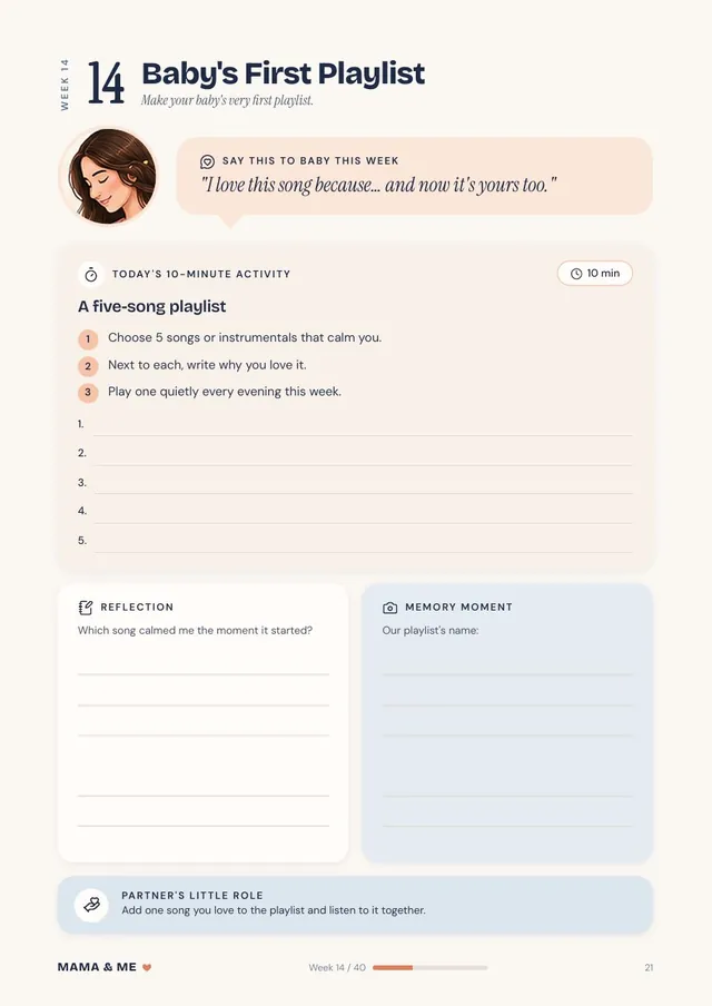 Week 14 · Baby's First Playlist page